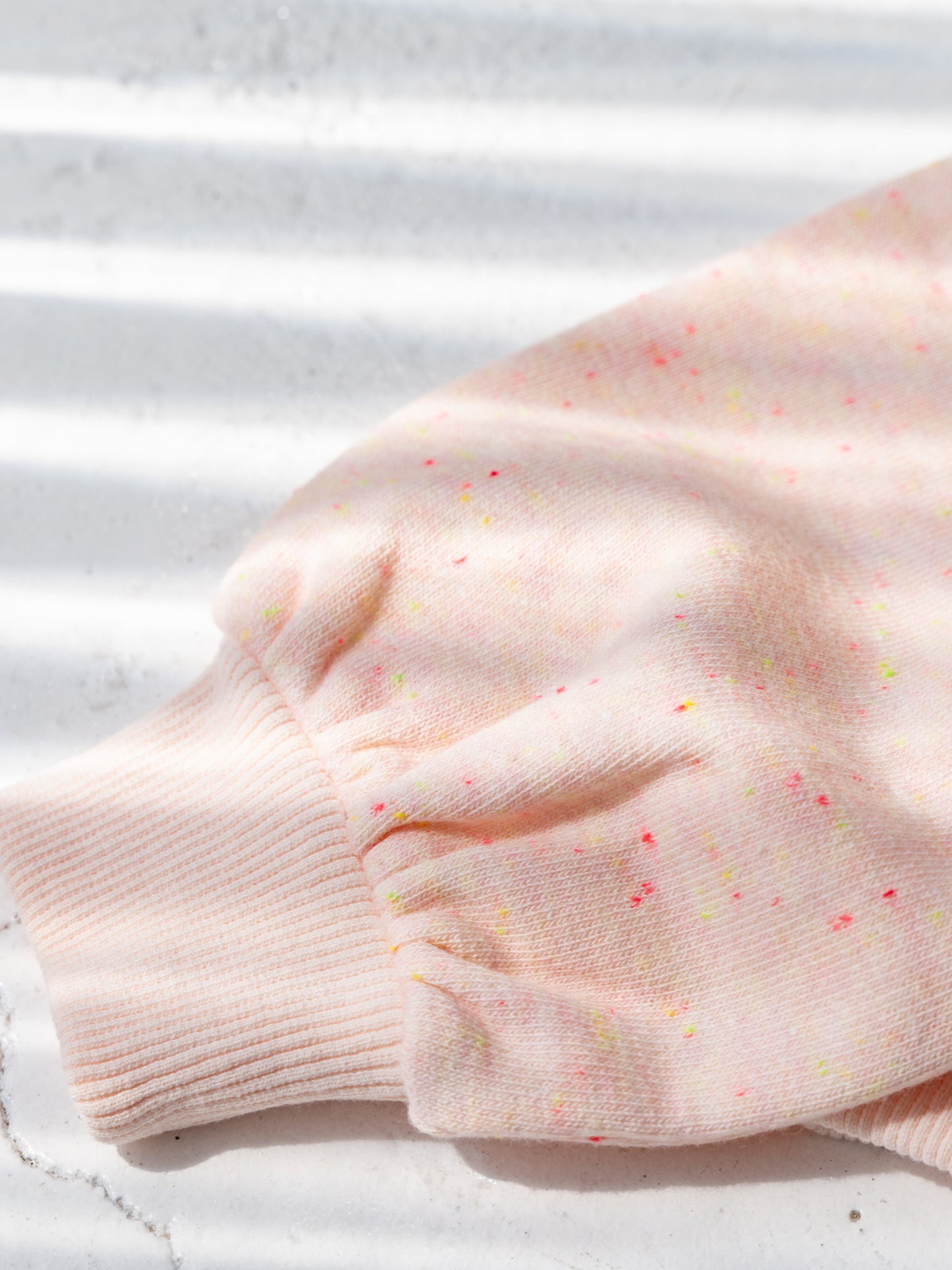 Heart Soft Cotton Pullover Speckled Sweatshirt Pink