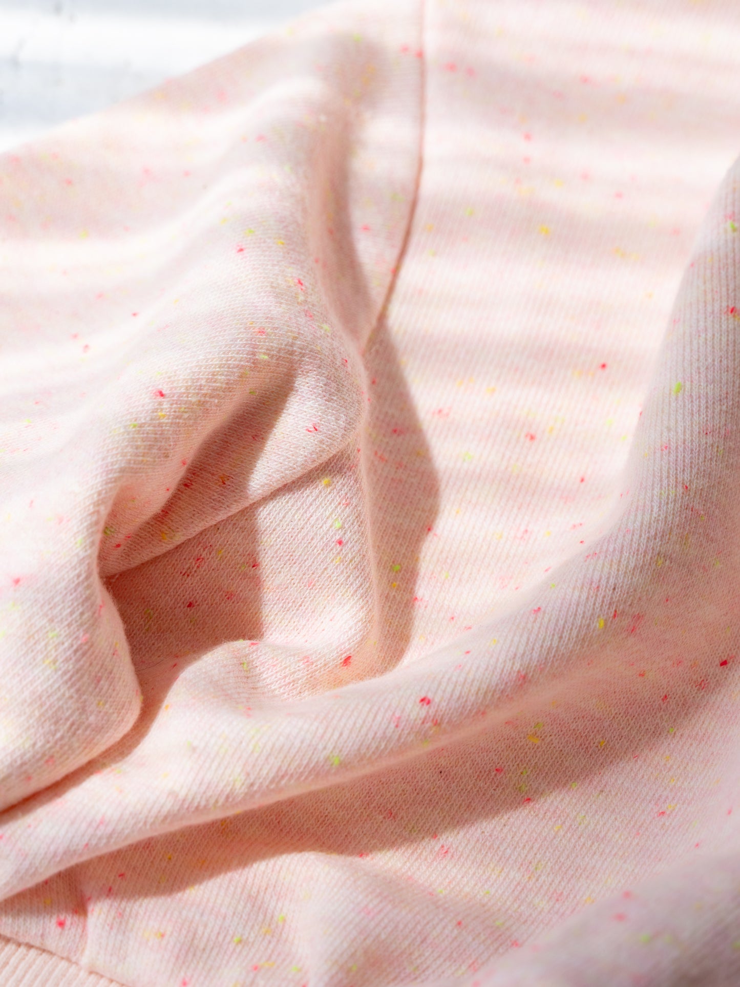 Heart Soft Cotton Pullover Speckled Sweatshirt Pink