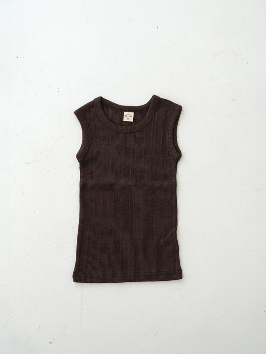 Ribbed Sleeveless Top Espresso