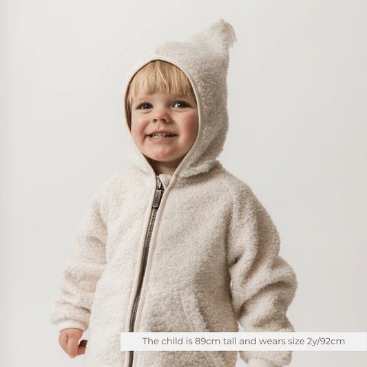 MINI A TURE LIFF TeddFleece Jacket Angora Cream