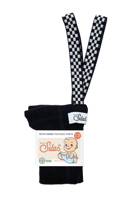 Footless Classic Black Checked Tight