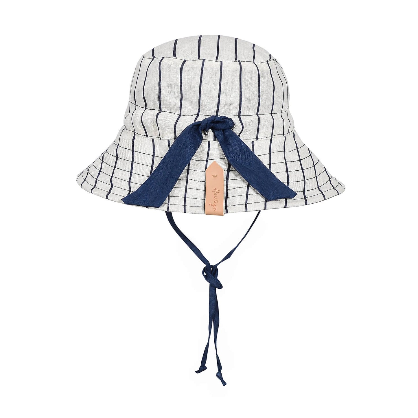 'Explorer' Classic Linen Reversible Bucket Sun Hat - Alex / Indigo
