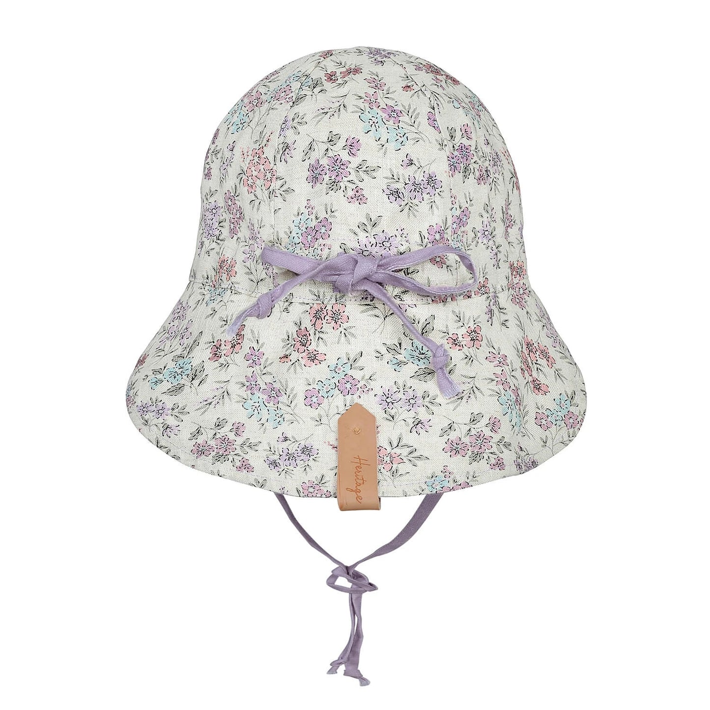 'Lounger' Flap Linen Reversible Sun Hat - Laura / Viola