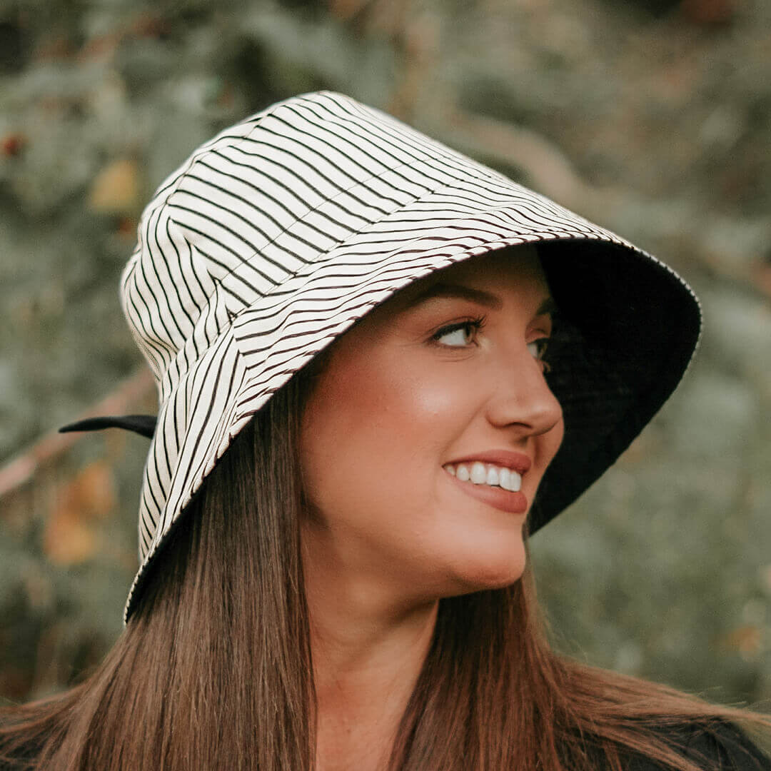 Adult 'Vacationer' Ladies Reversible Sun Hat Bobbie / Ebony
