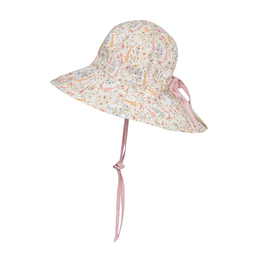 'Wanderer' Panelled Bucket Reversible Sun Hat Paris / Rosa