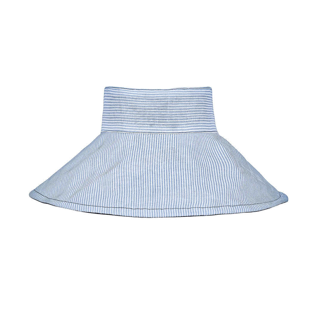 Adult 'Voyager' Linen Wide-Brimmed Reversible Summer Sun Hat Charlie / Indigo
