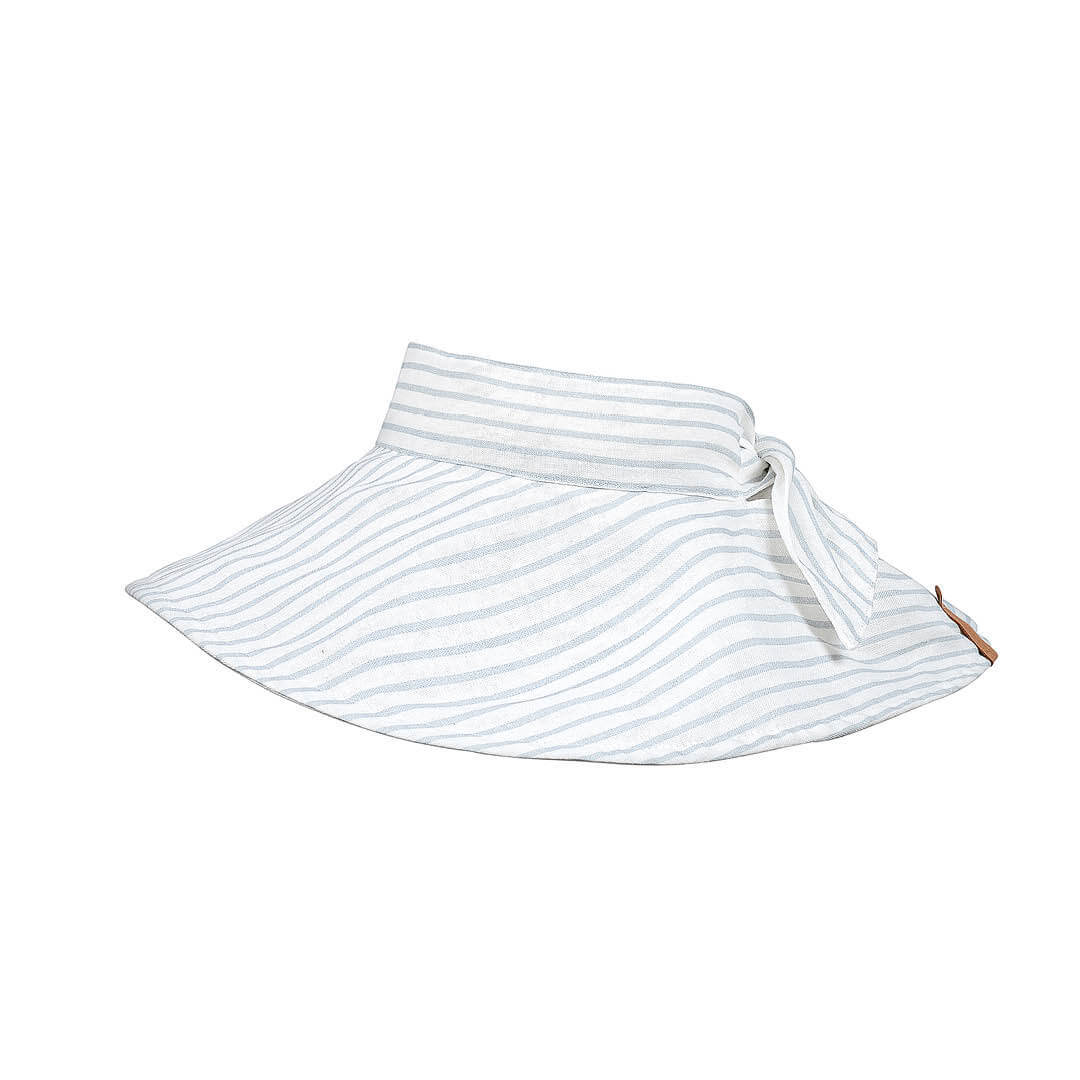 Adult 'Voyager' Linen Wide-Brimmed Reversible Summer Sun Hat Finley / Blanc