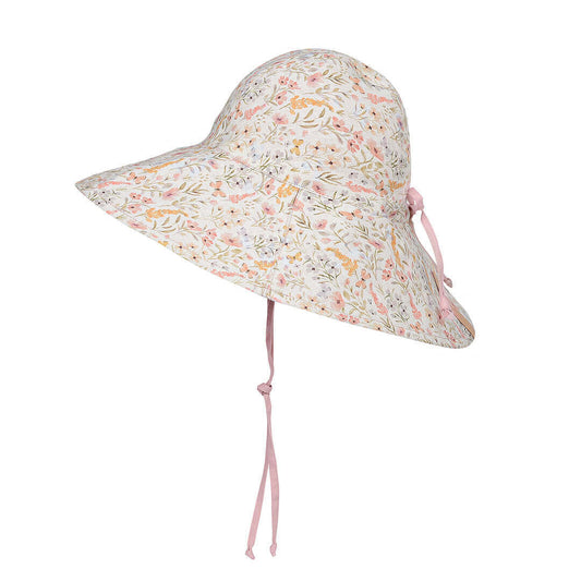 'Sightseer' Girls Wide Brimmed Reversible Sun Hat Paris / Rosa