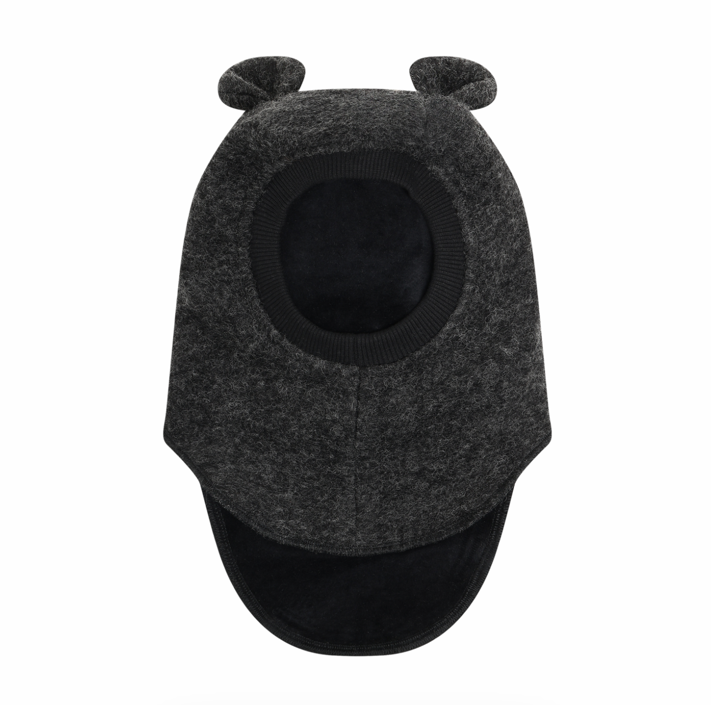Huttelihut Wool Bear Ear Balaclava Dark Grey Melange