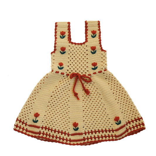 Carmel Handmade Merino Wool Dress Sunshine