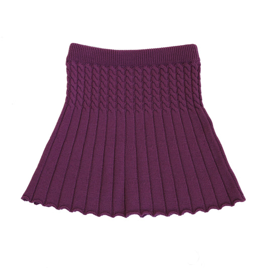 Vivia Handmade Merino Wool Skirt Grape Kis