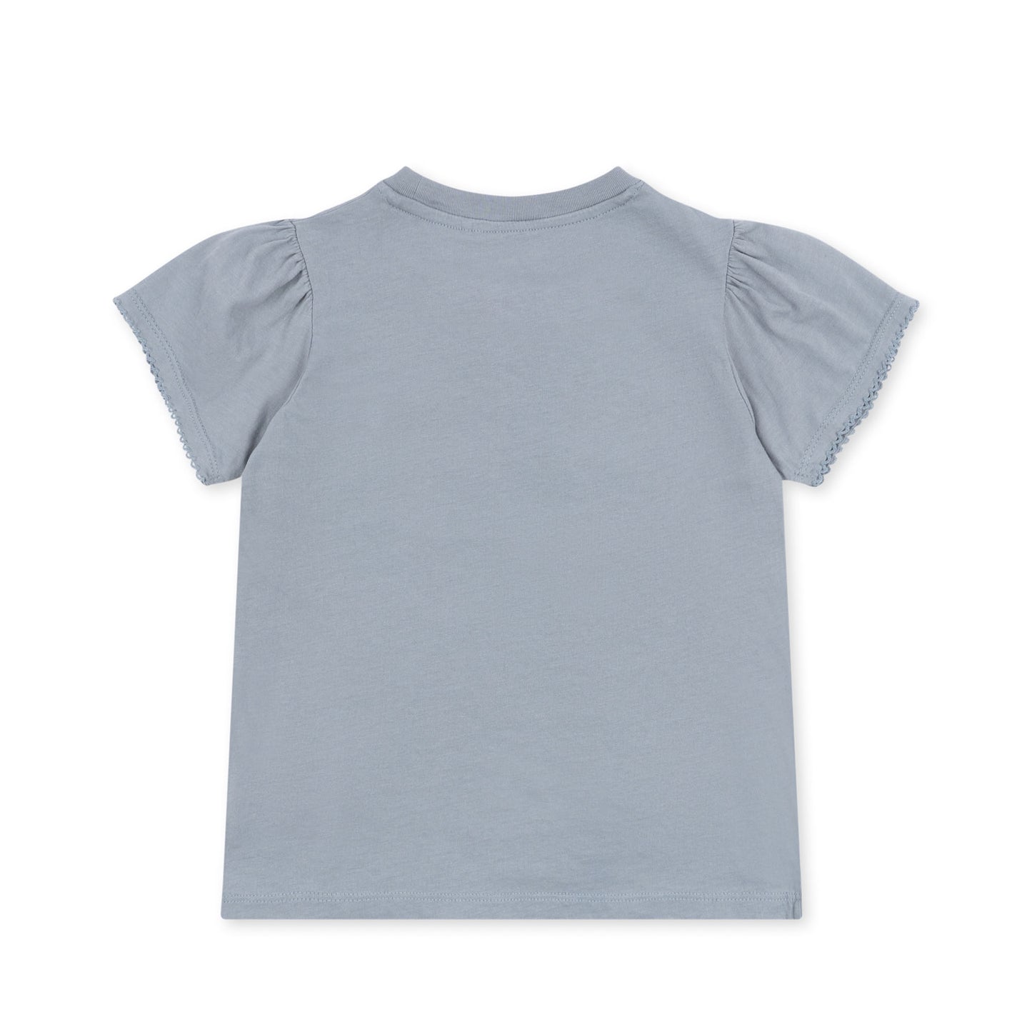 FOMO Puff Short Sleeves Organic Cotton T Shirt Blue