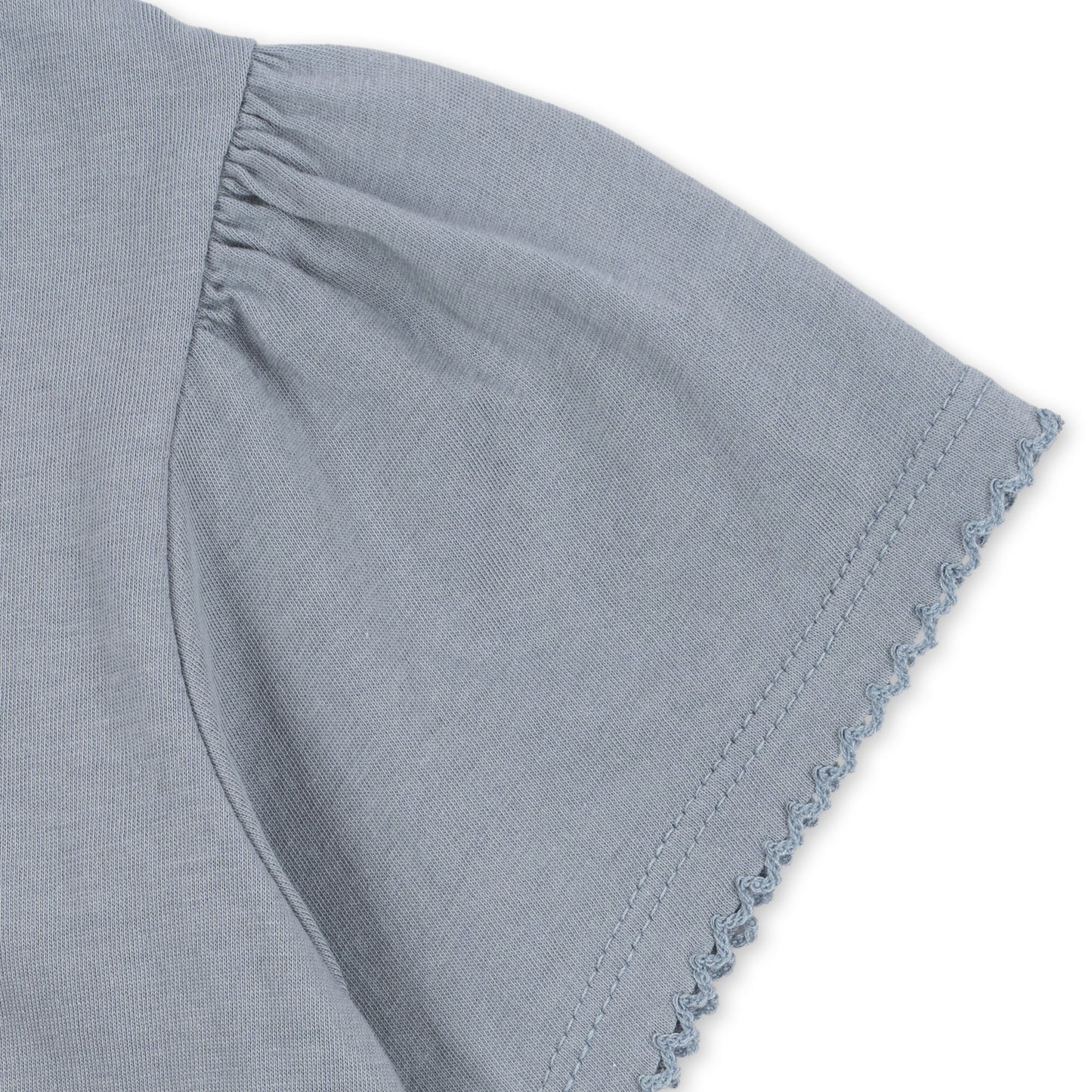 FOMO Puff Short Sleeves Organic Cotton T Shirt Blue