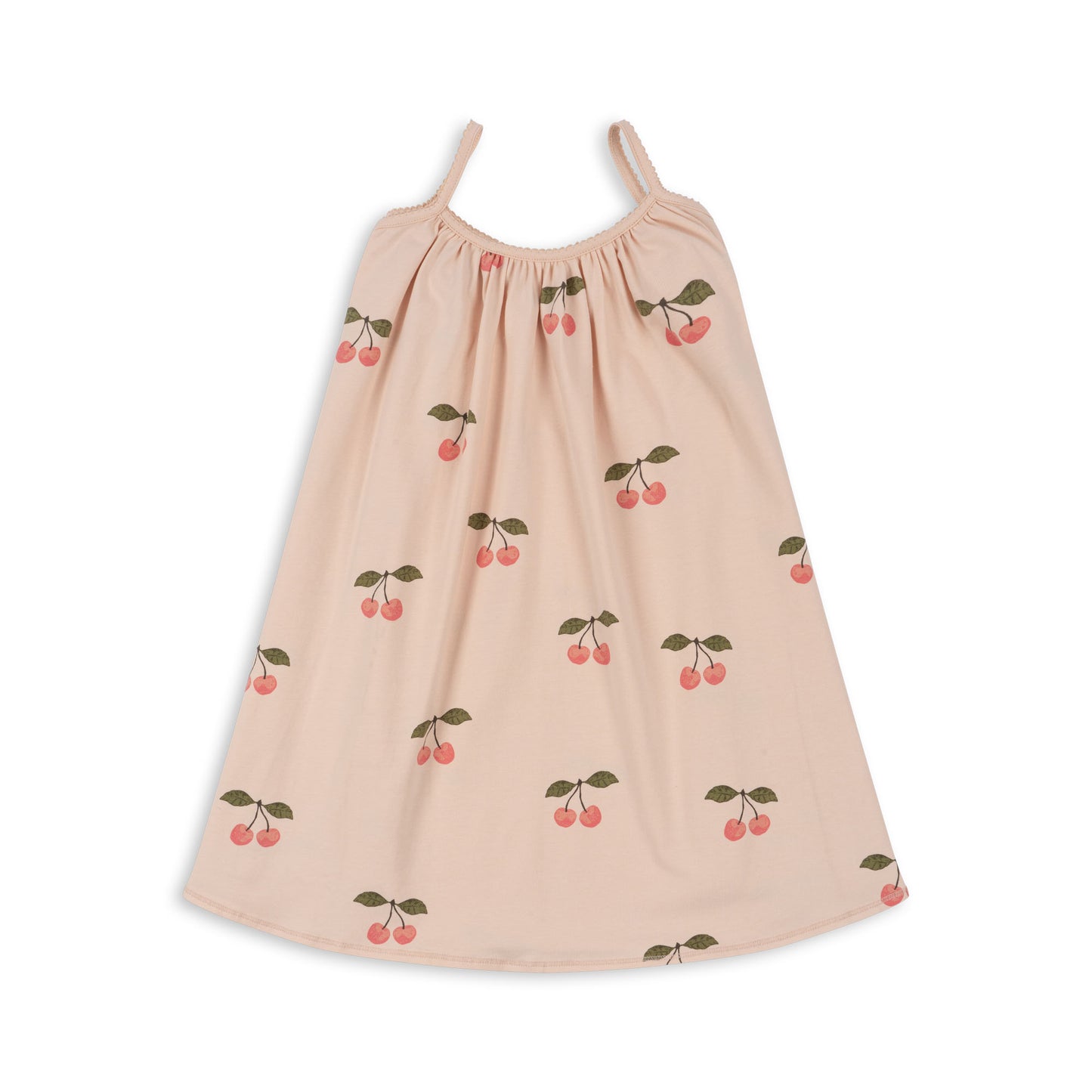 Kids Summer Strap Sleeveless Dress Cherry