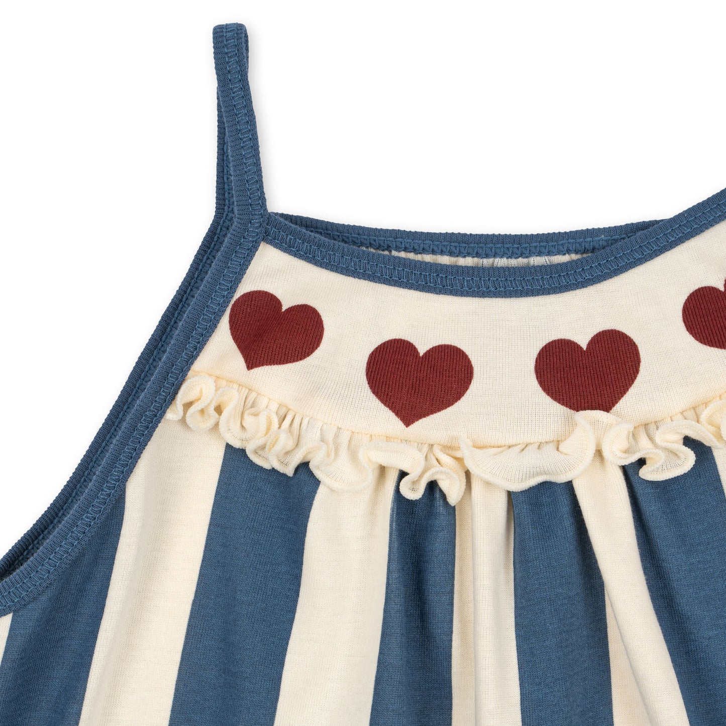 Classic Summer Strap Organic Cotton Sleeveless Dress Stripe