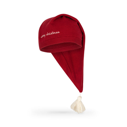 Kids Christmas Organic Cotton Knit Hat Christmas Red