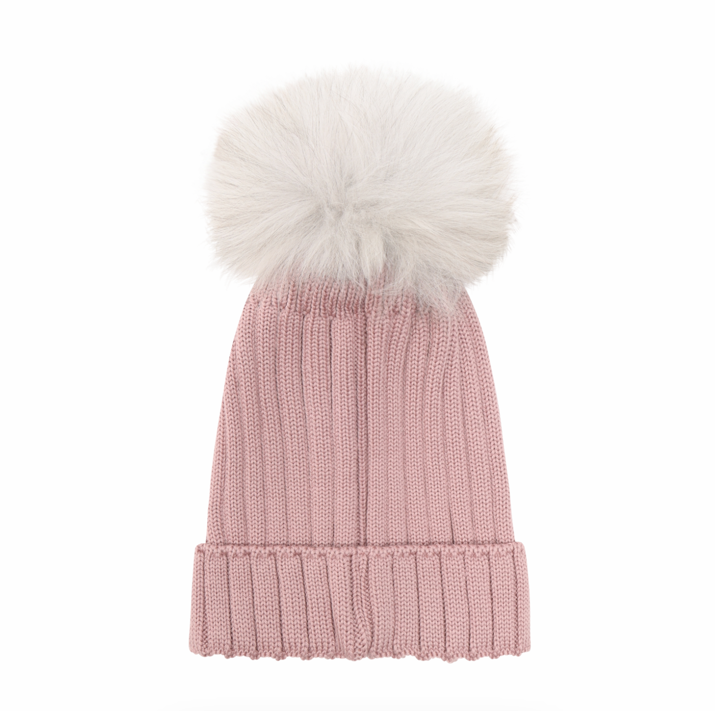 Huttelihut Kids Wool Alpaca Pompom Knit Beanie Dusty Rose