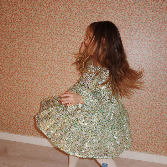 Lila Sequins Dress Green