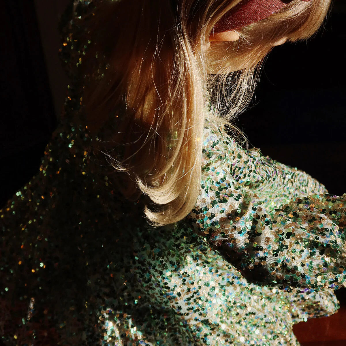 Lila Sequins Dress Green