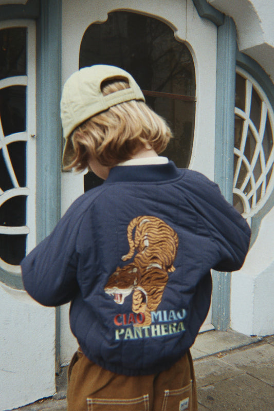 JUNO Tiger Bomber Jacket Navy