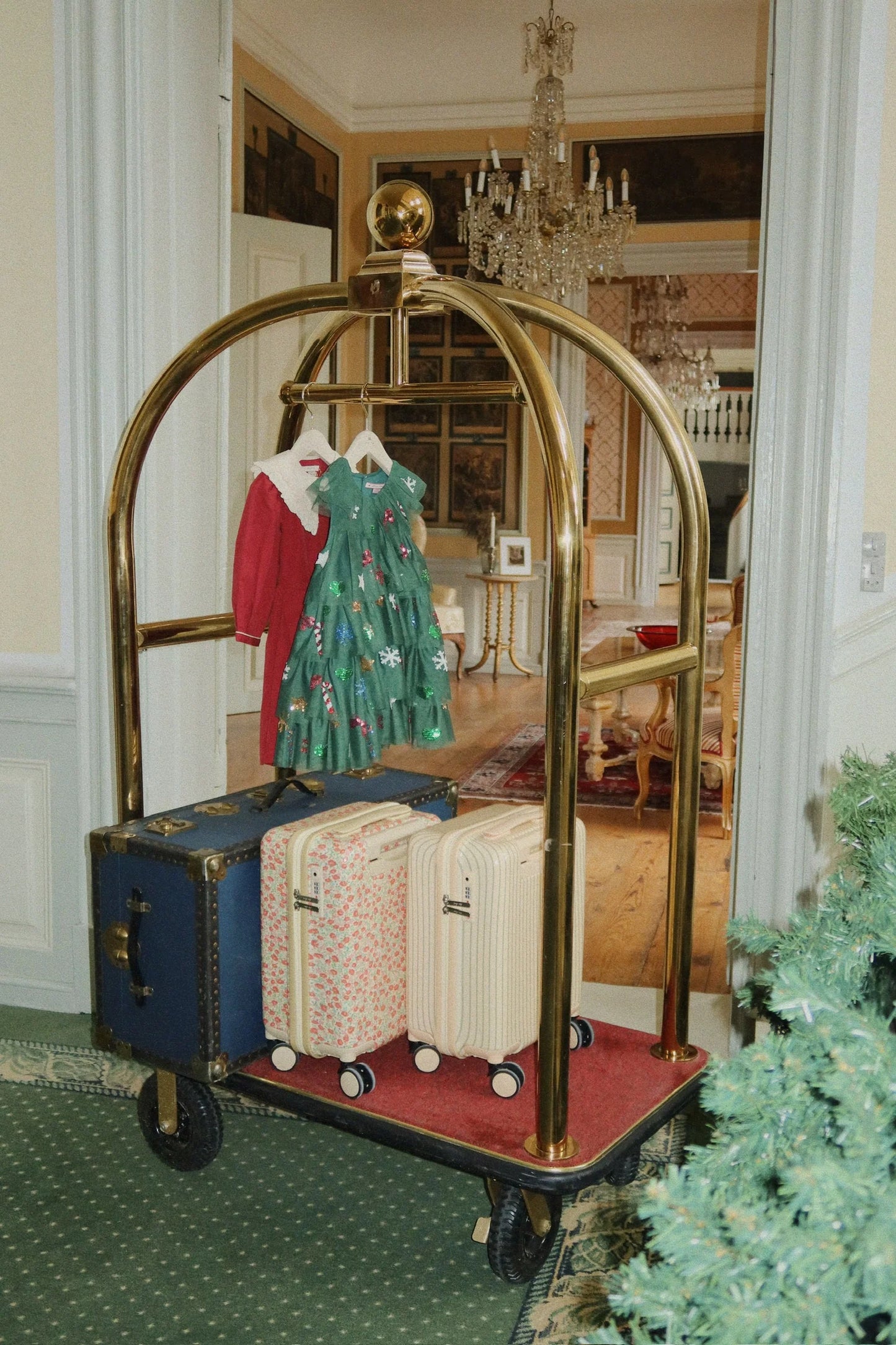 COEUR Vintage Collar Organic Cotton Dress Burgundy