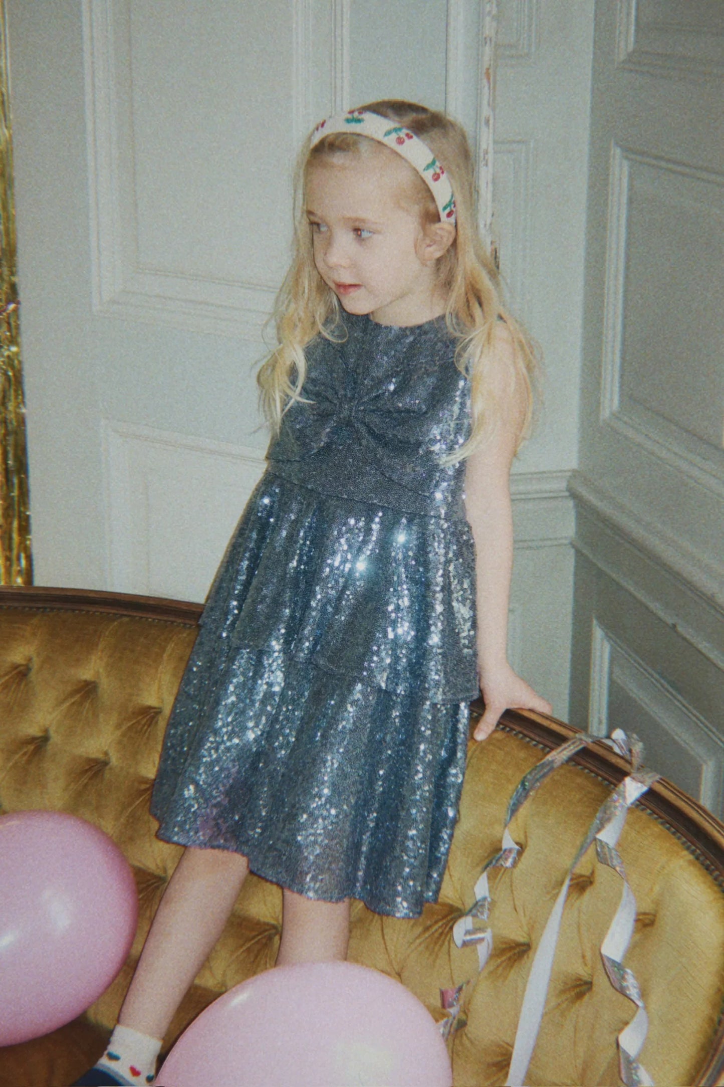 Beaded Headband Cherry