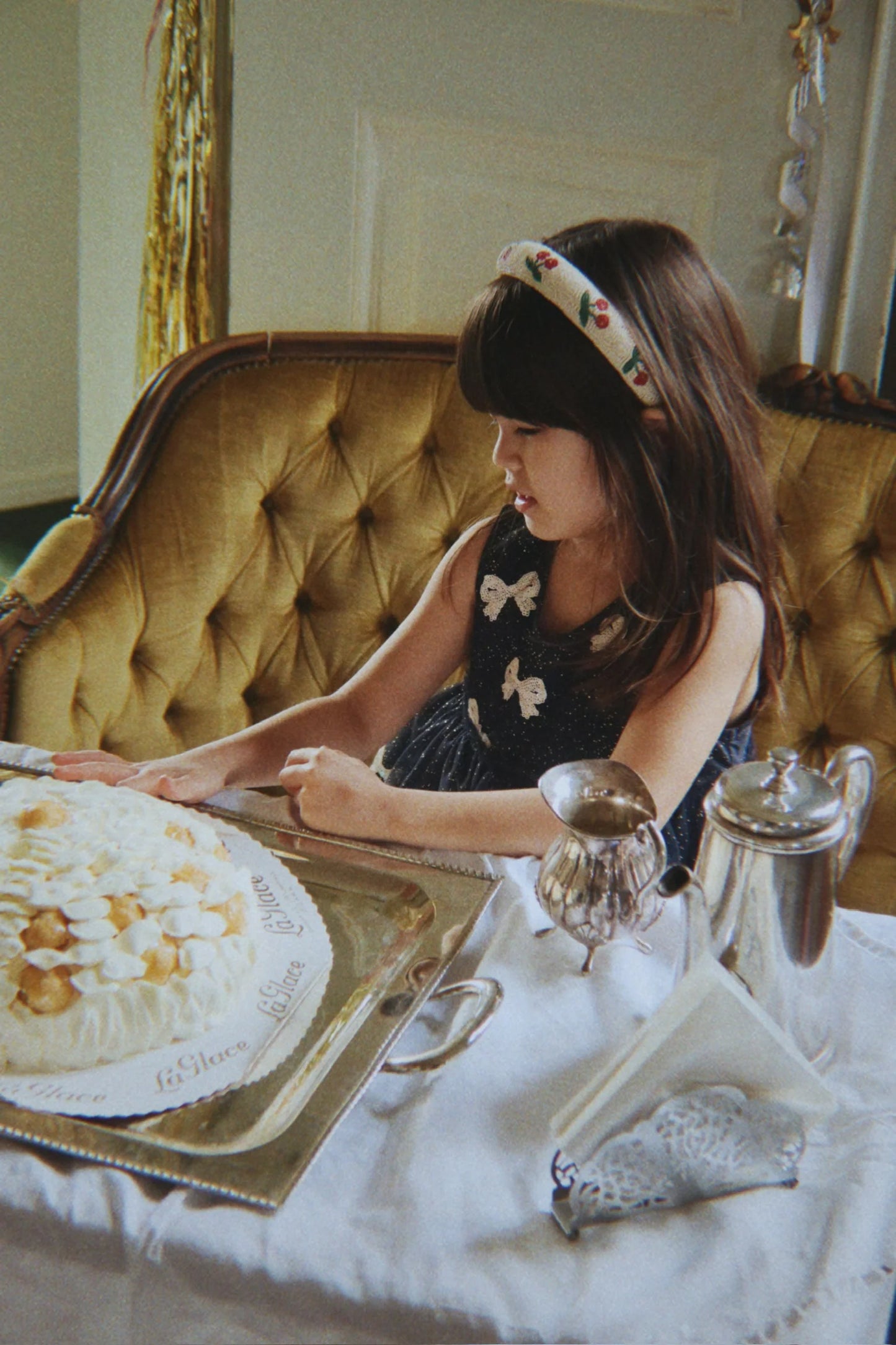 Beaded Headband Cherry