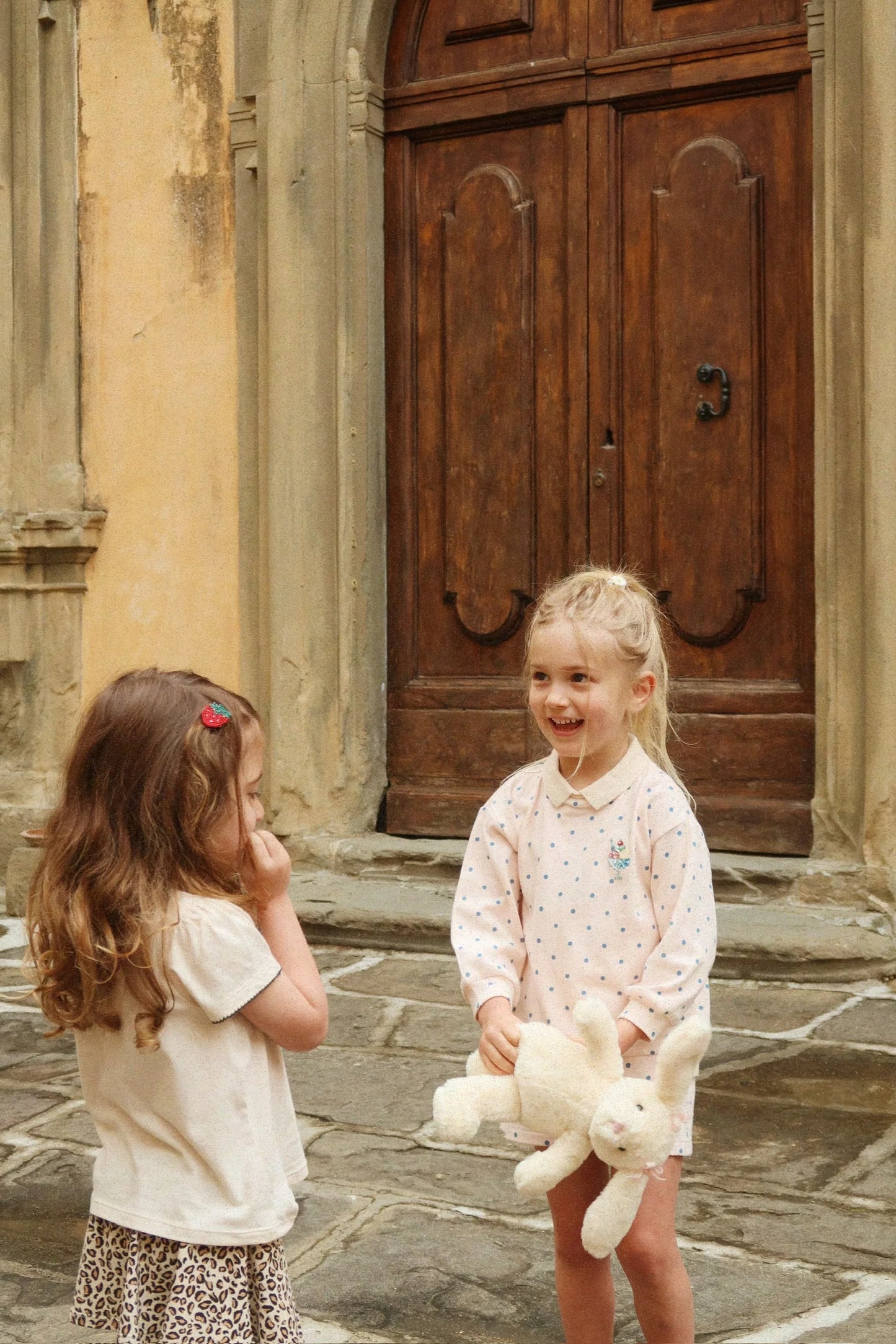 Konges Sløjd Spotty Long Sleeves Polka Dot Sweatshirt with Sequin Ice Cream Pale Pink