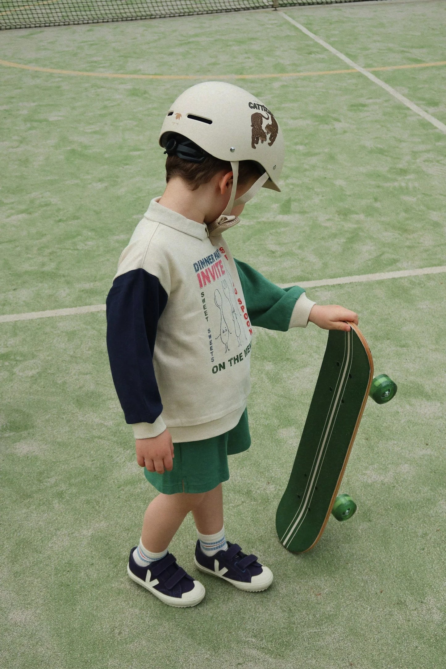 Konges Sløjd Dinner Party Printed Spotty Long Sleeves Sweatshirt Colour Block