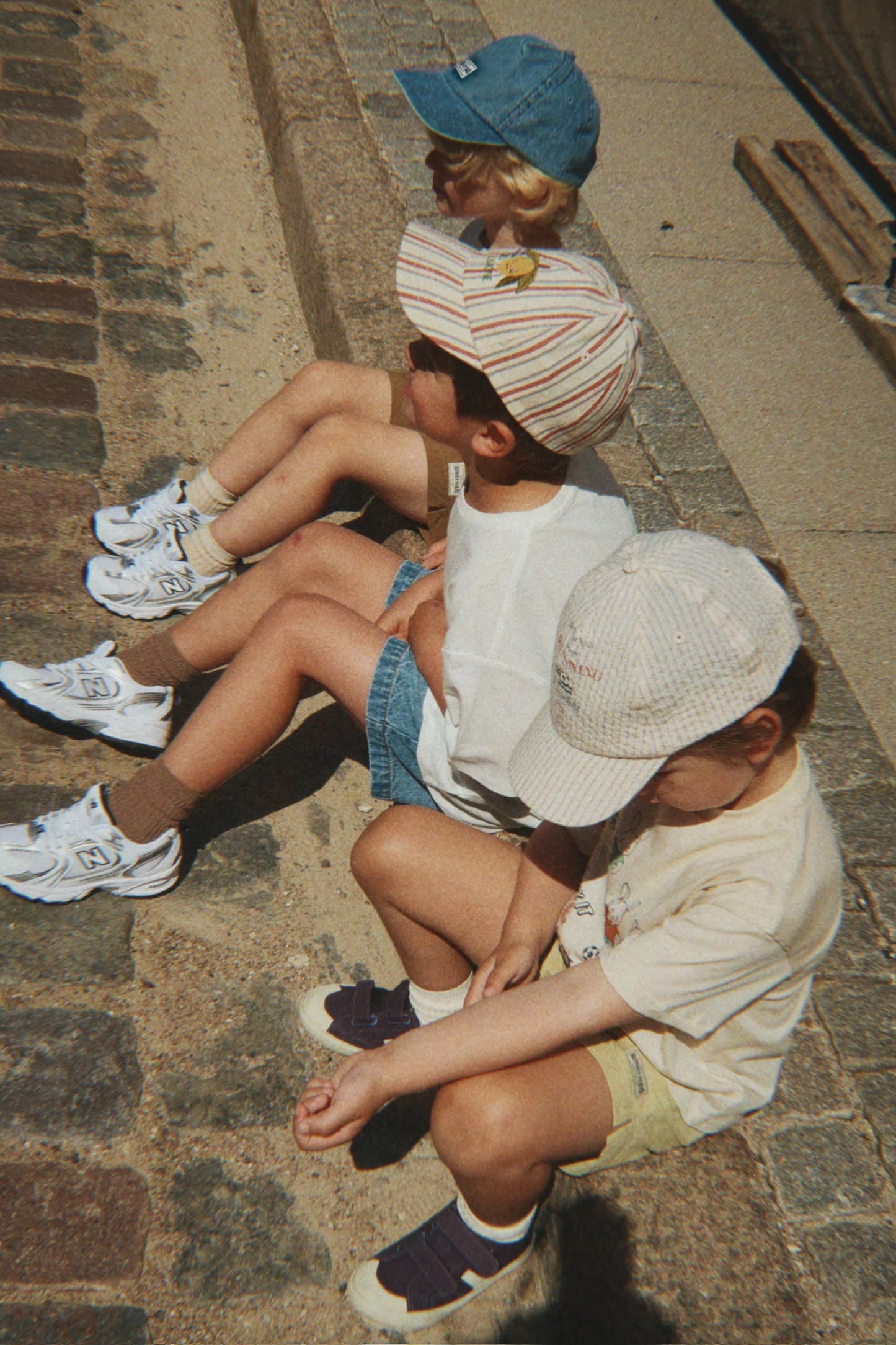 Konges Slojd ELLIOT Kids Striped Baseball Cap Vintage Organic Cotton