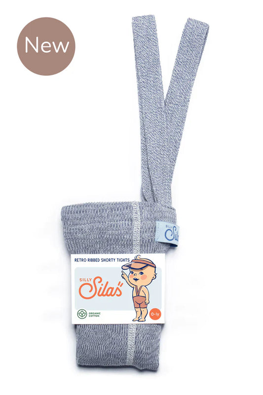 Shorty Organic Cotton Tights Marshmallow Sky