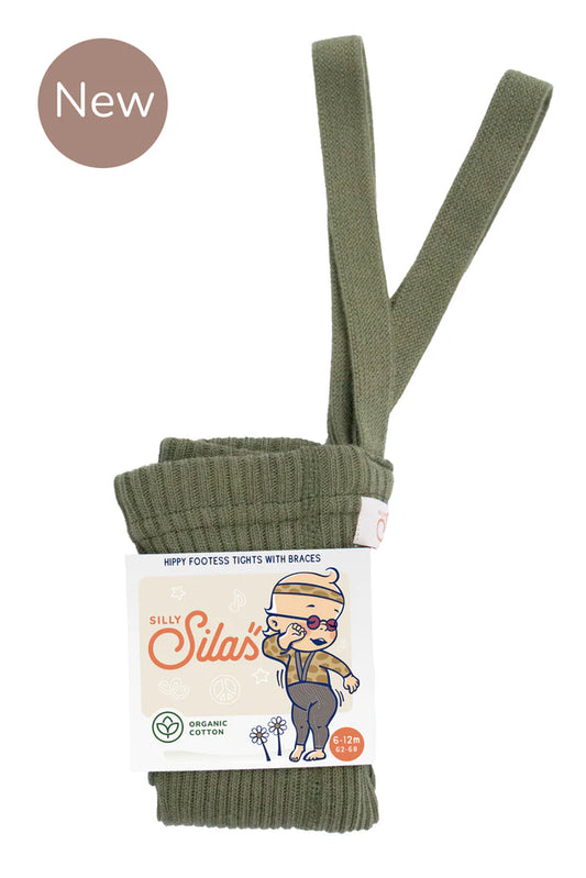 Hippy Footless Organic Cotton Olive