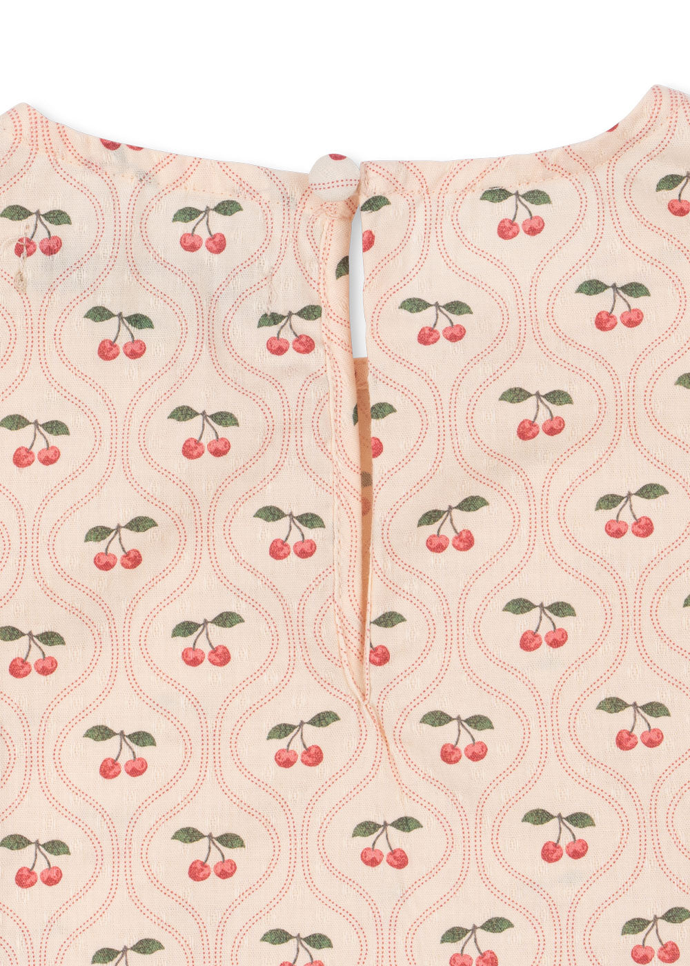 CIANNA Organic Cotton Long Sleeves Cherry Printed Blouse Pale Pink