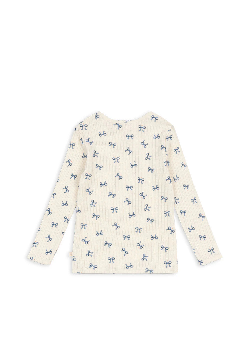 Minnie Organic Cotton Long Sleeves Blouse Bow Blue