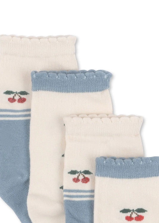 Vintage Cherry Girls 2 Pack Socks