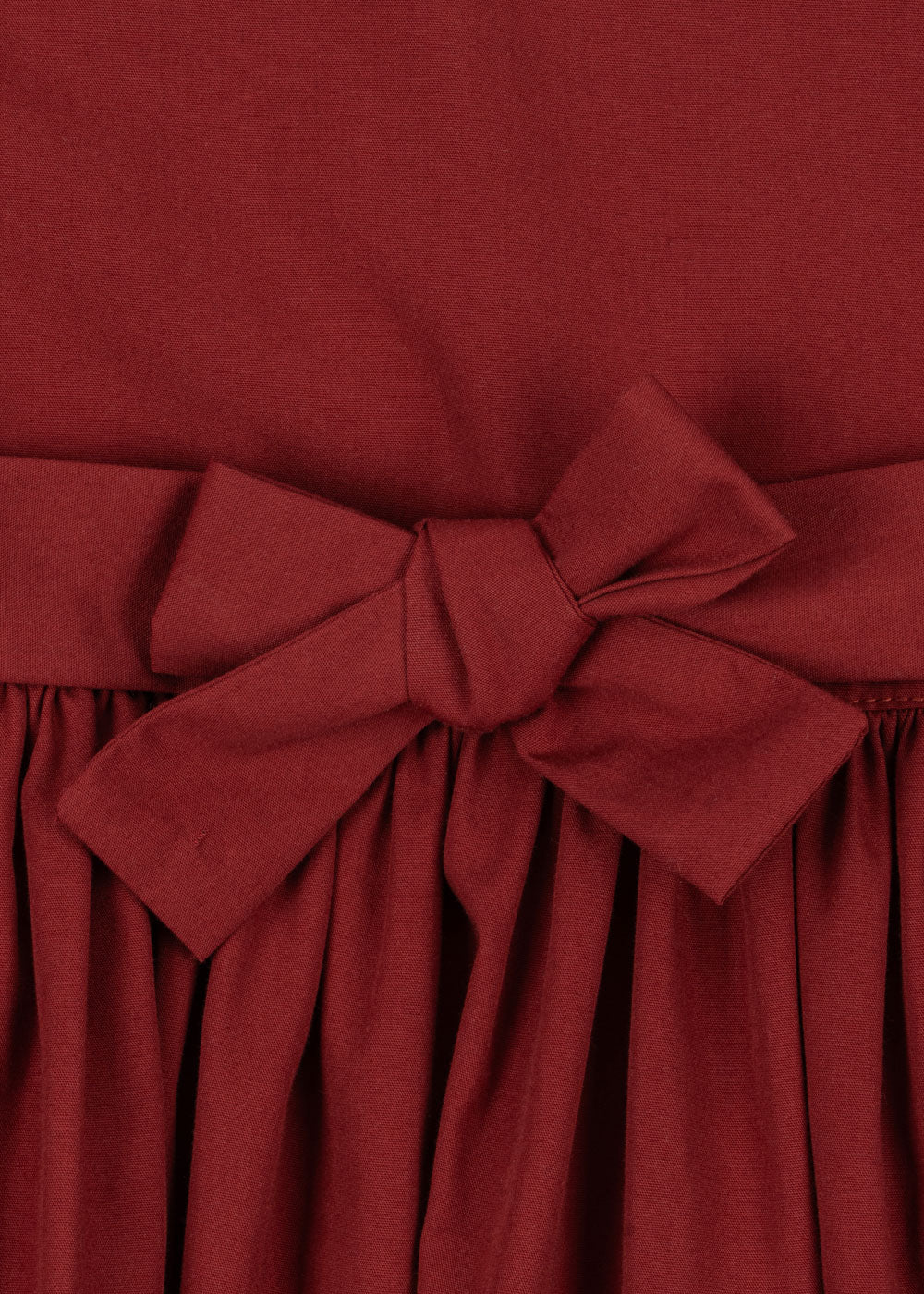 COEUR Vintage Collar Organic Cotton Dress Burgundy