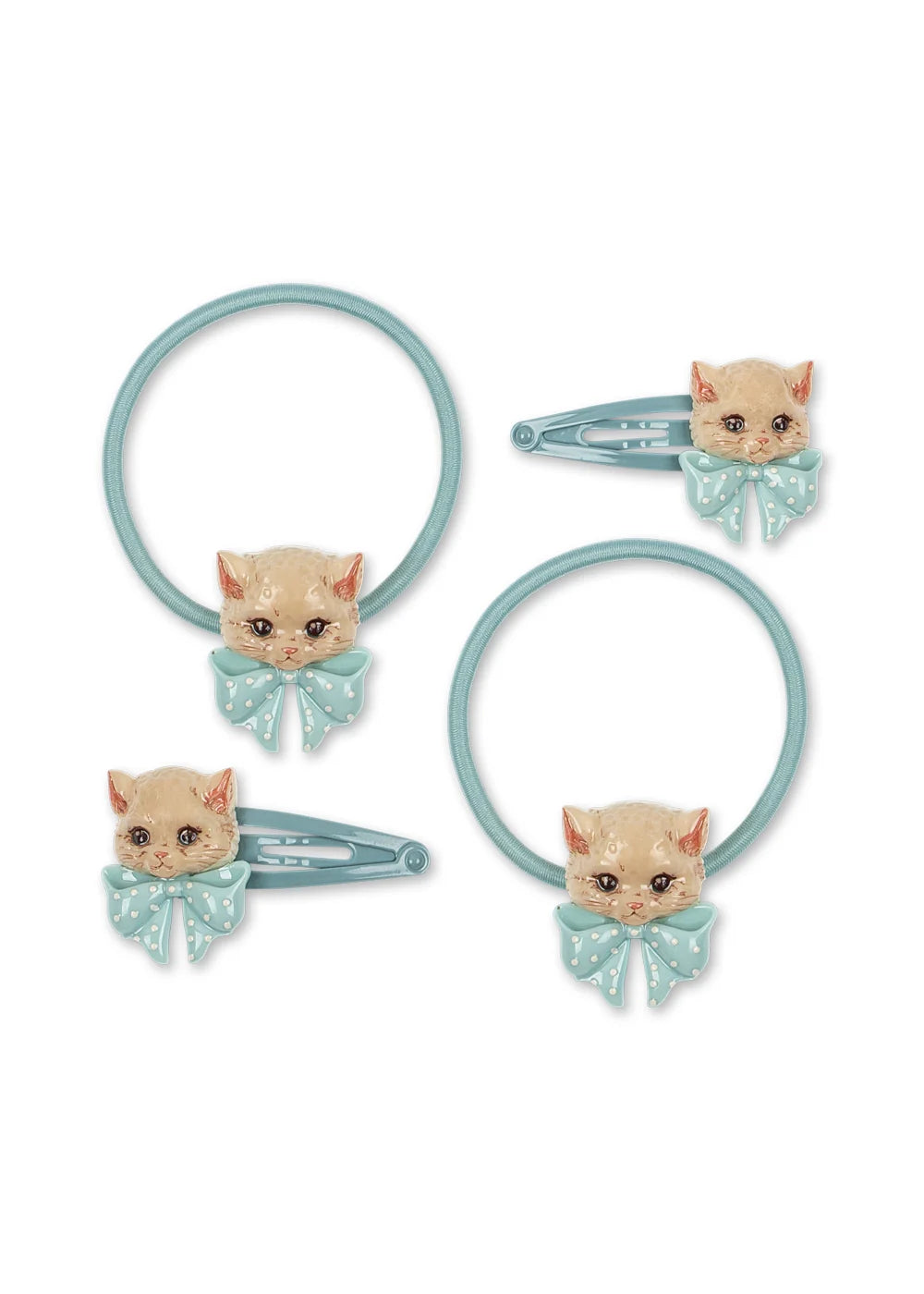 Konges Sløjd Kitty 4 Pack Hair Clips & Elastics