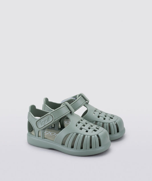 Tobby Solid Baby Sandals Verde