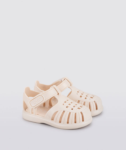 Tobby Solid Baby Sandals Marfil White