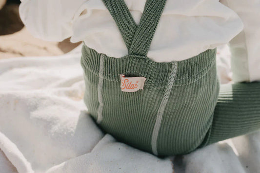 Footless Organic Cotton Tights Matcha Oat Latte