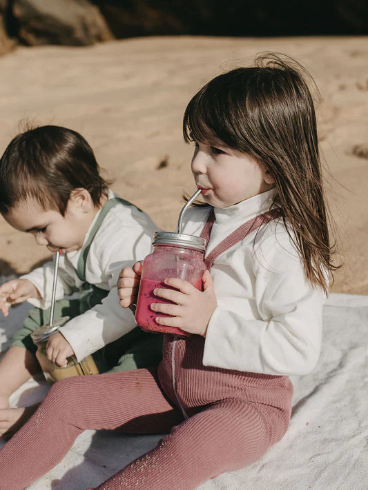 Footless Organic Cotton Tights Açaí Smoothie Purple