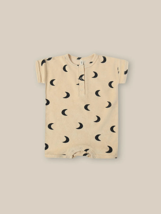 Pebble Midnight Organic Terry Cotton Beach Romper