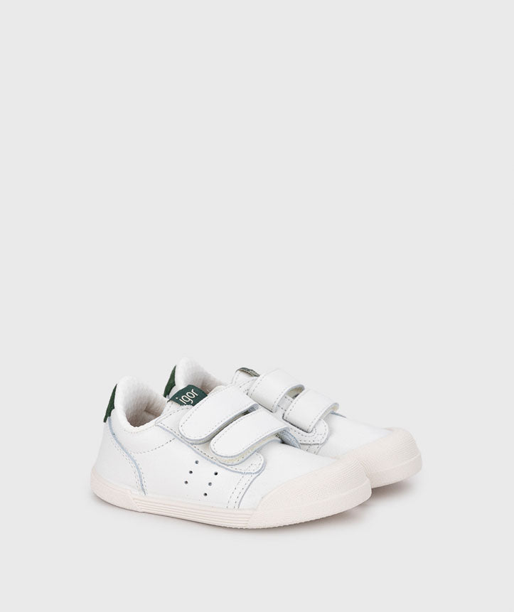 IGOR Tennis Musgo Kids Leather Sneakers White & Green