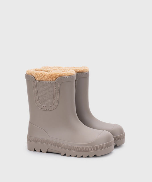 IGOR Verona Borrego Kids Fleece Lined Rain Boots Taupe