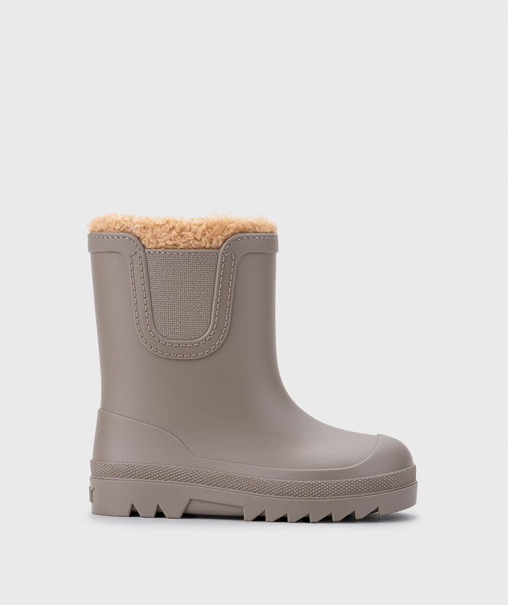IGOR Verona Borrego Kids Fleece Lined Rain Boots Taupe