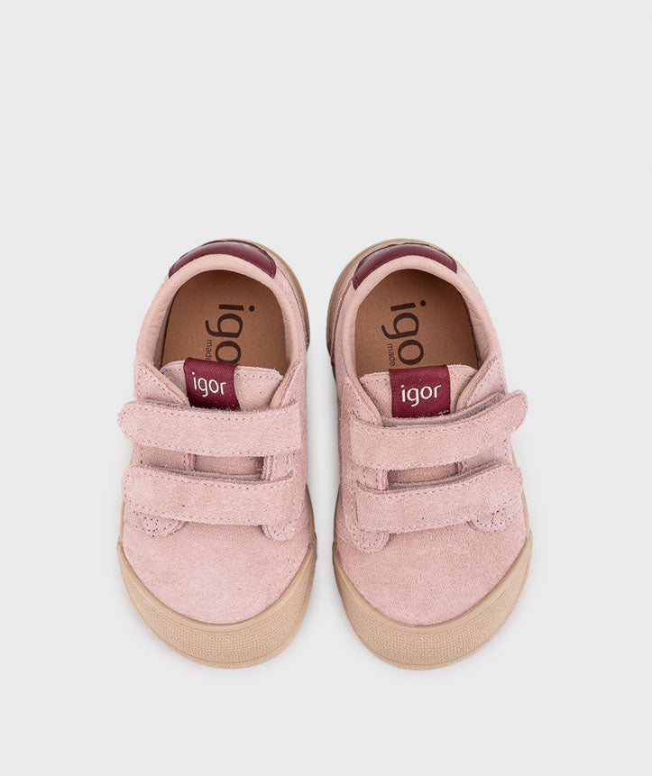 IGOR Kids Tennis Sneakers Suede Rosa Kids Sneakers Pink