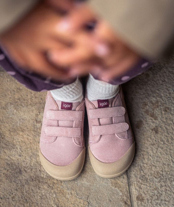 IGOR Kids Tennis Sneakers Suede Rosa Kids Sneakers Pink