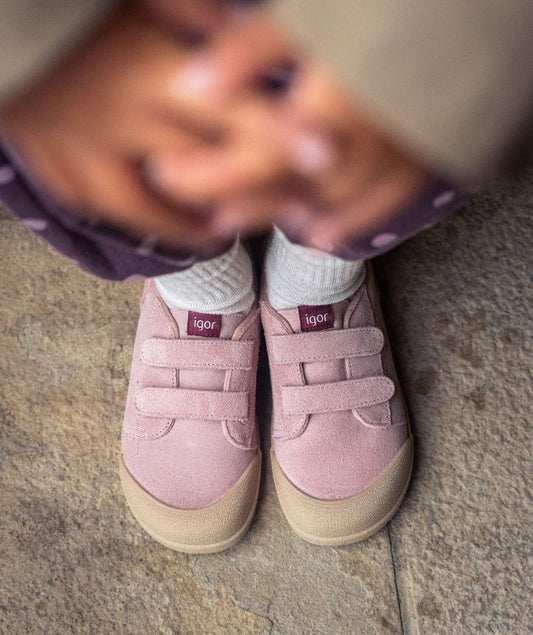 IGOR Kids Tennis Sneakers Suede Rosa Kids Sneakers Pink