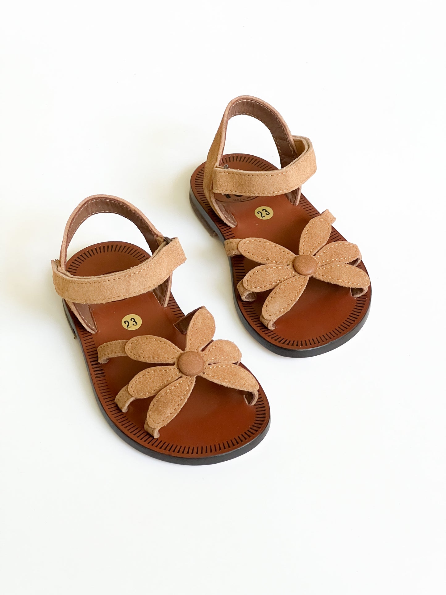 Leather Sandals Scamosciato Caramel