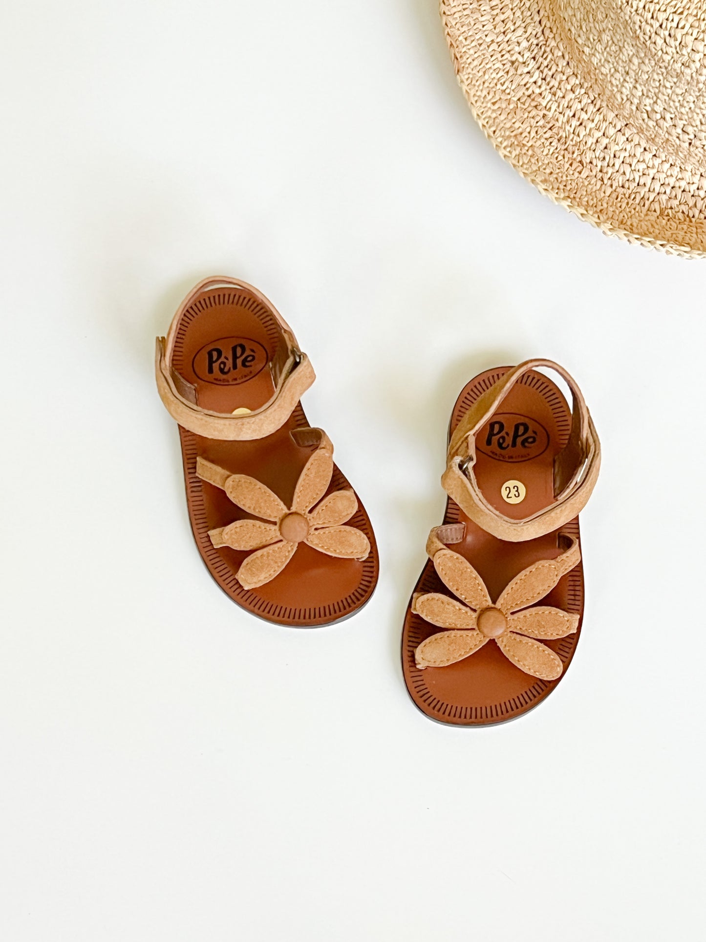 Leather Sandals Scamosciato Caramel